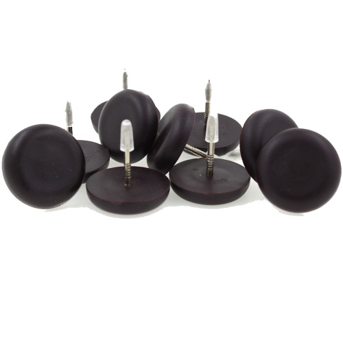 30mm Brown Plastic Nail In Pads For Furniture, Tables & Chair Legs